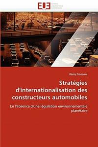 Stratégies d'internationalisation des constructeurs automobiles