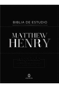 Rvr Biblia de Estudio Matthew Henry, Piel Fabricada, Con Índice