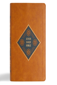 CSB Jesus Daily Bible, Camel Leathertouch