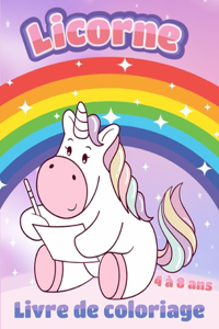 Licorne - Livre de coloriage - 4 à 8 ans