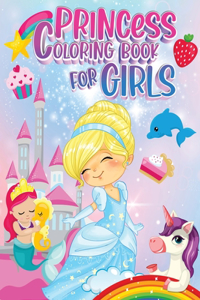 Princess Coloring Book for Girls Ages 3-9