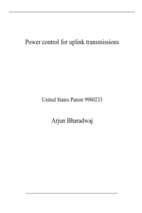 Power control for uplink transmissions