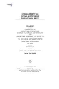 Increasing efficiency and economic growth through trade in financial services