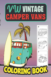 VW Vintage camper vans Coloring Book