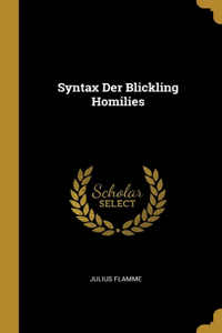 Syntax Der Blickling Homilies