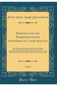 Darstellung des Erzherzogthums Oesterreich Unter der Ens, Vol. 5: Durch Umfassende Beschreibung Aller Ruinen, Schlösser, Herrschaften, Städte, Markte, Dörfer, Rotten, &C. &C., Topographisch-Statistisch-Genealogisch-Historisch Bearbeitet, und nach d