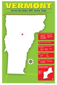 Vermont Write-On/Wipe-Off Desk Mat - State Map