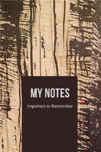 My Notes Important to Remember