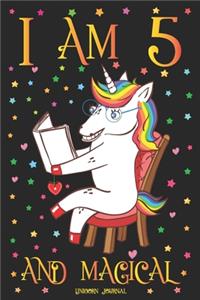 Unicorn Journal I am 5 and Magical