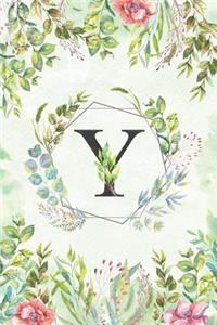 Y - Monogrammed Floral Journal