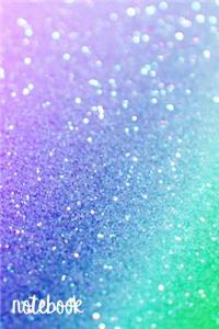 Notebook: Fun Rainbow Glitter-Inspired Design