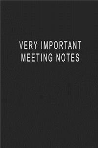 Very Important Meeting Notes