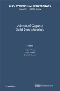 Advanced Organic Solid State Materials: Volume 173