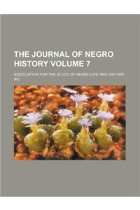 The Journal of Negro History Volume 7