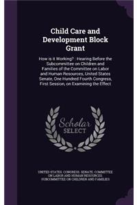 Child Care and Development Block Grant