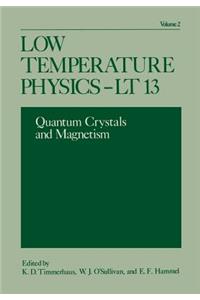 Low Temperature Physics-LT 13