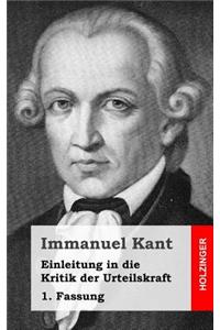 Einleitung in die Kritik der Urteilskraft