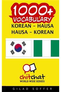 1000+ Korean - Hausa Hausa - Korean Vocabulary