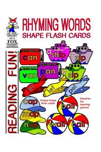 Rhyming Words Shape Flash Cards