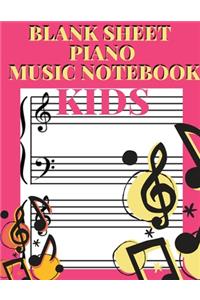 Blank Sheet Piano Music Notebook Kids