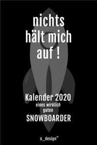 Kalender 2020 für Snowboarder