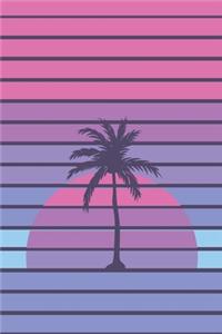 sunset palm vaporwave aesthetic