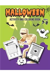 Halloween Coloring and Activity Book Ages 3-8
