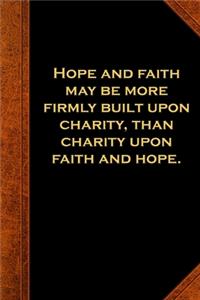2020 Weekly Planner Ben Franklin Quote Hope Faith Charity Vintage Style 134 Pages