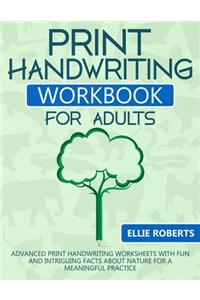 Print Handwriting Workbook for Adults