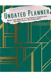 Undated Planner Monthly Large Format 8.5