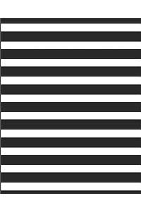 Black and White Stripe Blank Lined Notebook Journal
