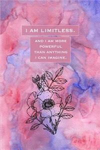 I Am Limitless: Sketchbook for Artist Funky Novelty Gift for Art Lovers, Small Blank Sketch Book