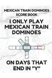 Mexican Train Dominoes Score Book