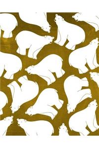 Chalkboard Bullet Dot Grid Journal - Polar Bears (Yellow)