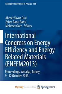 International Congress on Energy Efficiency and Energy Related Materials (ENEFM2013)