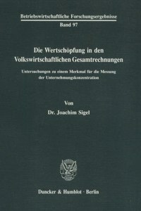 Die Wertschopfung in Den Volkswirtschaftlichen Gesamtrechnungen