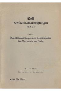 M.Dv.Nr. 271/4 Soll der Sanitätsausrüstungen - Teil 4