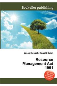 Resource Management ACT 1991