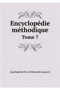 Encyclopédie Méthodique Tome 7