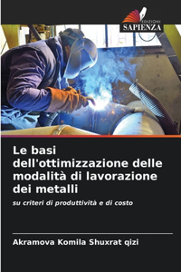 basi dell'ottimizzazione delle modalità di lavorazione dei metalli