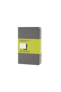 Moleskine Cahier Journal (Set of 3), Pocket, Plain, Pebble Grey, Soft Cover (3.5 X 5.5)