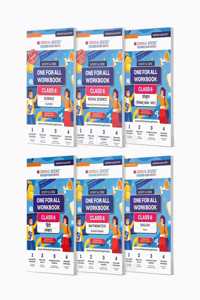 Oswaal NCERT & CBSE One for All Workbook for Class 6 | Mathematics | Science | Social Science | English | Hindi | Sanskrit | MCQ's | VSA | SA | LA | Set of 6 Books | For Latest Exam