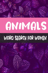Animals Word Search For Women