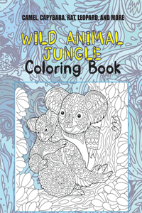 Wild Animal Jungle - Coloring Book - Camel, Capybara, Rat, Leopard, and more