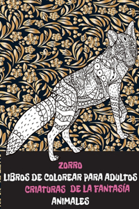 Libros de colorear para adultos - Animales - Criaturas de la fantasía - Zorro