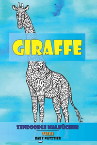Zendoodle Malbücher - Baby Nutztier - Tiere - Giraffe