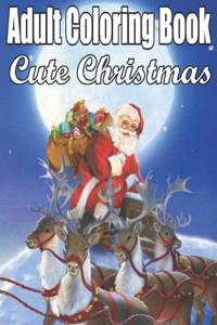 Adult Coloring Book Cute Christmas