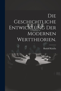 Geschichtliche Entwicklung der modernen Werttheorien.