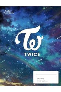 Twice College Ruled Galaxy Notebook