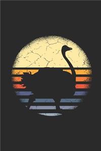 Ostrich Sunset Retro